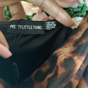 PLT  Large ruched leopard dress